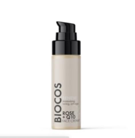 Nourishing face cream ROSE+Q10 with rose oil 30ml. BIOCOS