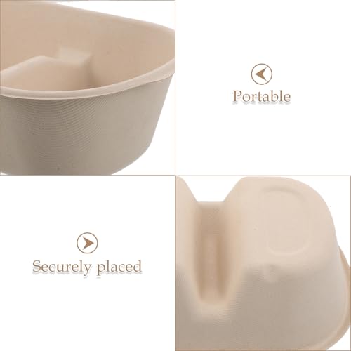 MERRYHAPY 50 Stück Einweg Haustier Futter Wassernapf Doppelnapf für Hundebox und Käfig Leichte Welpen Fressnäpfe für Reisen Haushalt und Outdoor Praktische Futterstation für Kleine Tiere