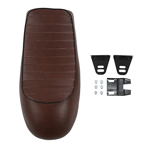 Coussin de selle moto vintage en cuir rayé étanche pour CB350 et motos rétro