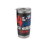 USA Patriotic Hat Fireworks 4th of July ICU Nurse Crew Stainless Steel Insulated Tumbler