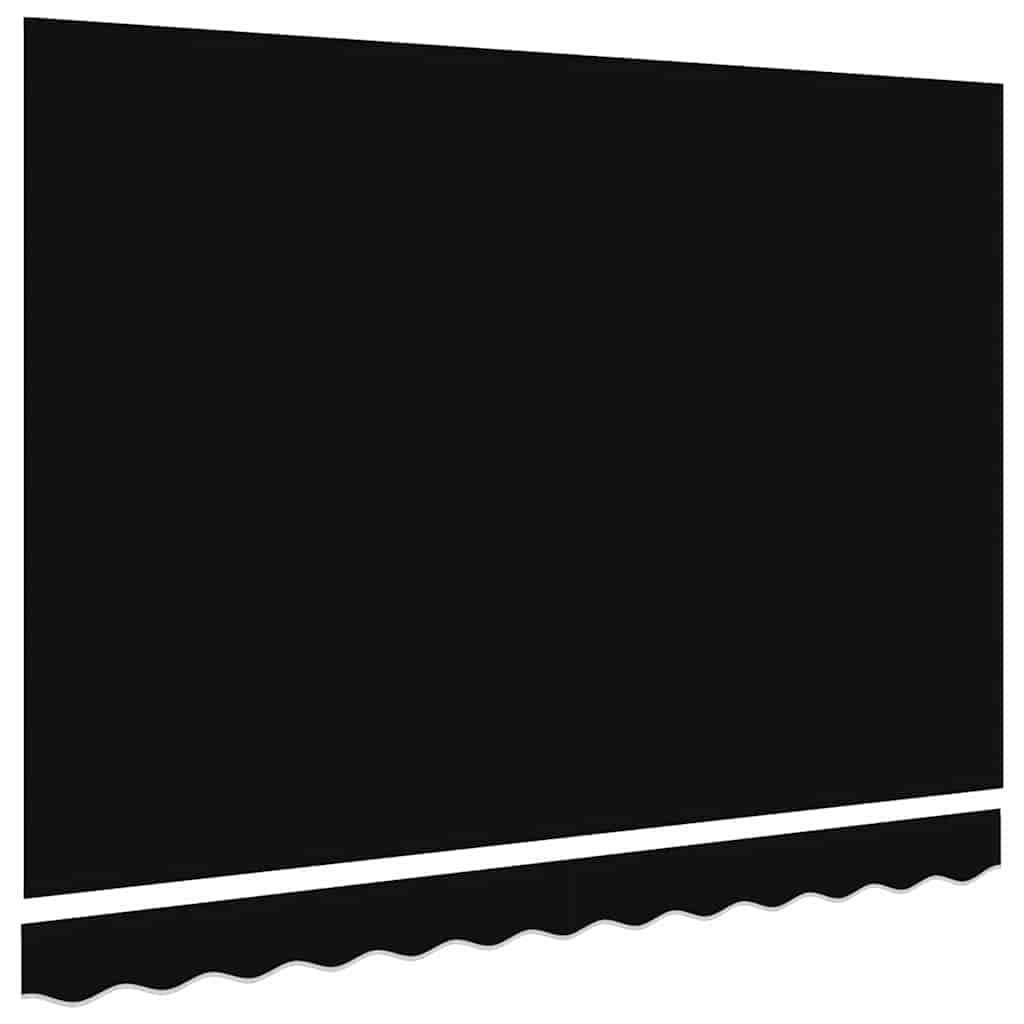 Leasha Toile de Rechange Store Banne avec Lambrequin, Toile Tissu de Remplacement pour Auvent 330x245 cmm Noir Polyester