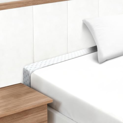 Headboard Bed Gap Filler High Density Foam Mattress Extender Pillow Removable White 39x2x6