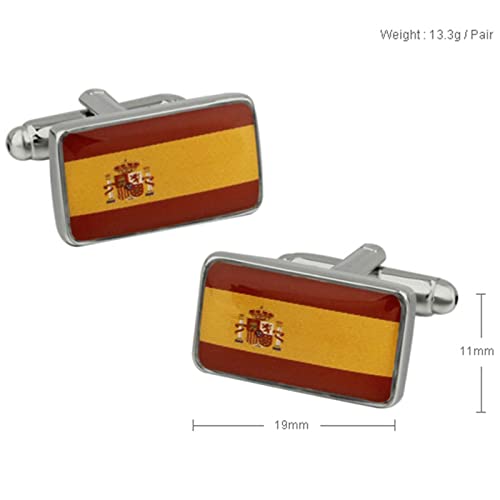 Mancuernillas hombre bandera española rojo y amarillo miniatura 5
