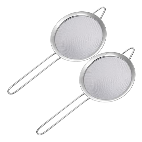 Warmhm 2 Pezzi Filtri Rete per Cucina Setaccio Multipurpose per Spezie Strumento per Filtrare Frutta e Tè Utensile