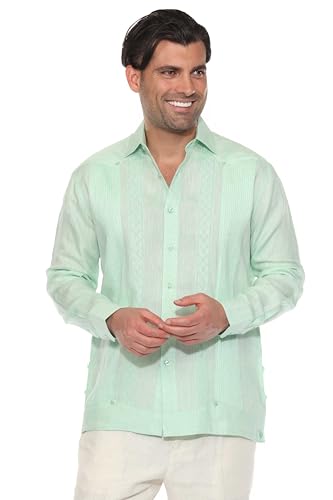 Amazon.com: Mojito Men's 100% Linen Guayabera Chacabana Shirt Long