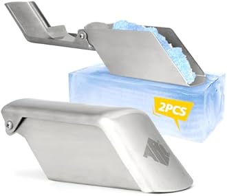 ARC USA, BQ35 2 PCS Hand Ice Shaver with Adjustable Blade, Stainless Steel Ice Machine, Ice Shavers for Snow Cones and juice, Mexican Ice Maker