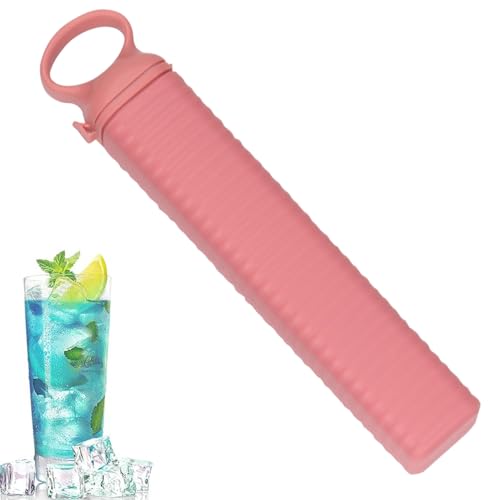 製氷皿 - 家庭用再利用可能な食品グレードのプラスチック製氷メーカー - アイスキューブ型 |シリコンベース付きアイスキューブトレイ |ドリンク、カクテル、冷凍庫保管用のポータブルアイスブロックモールド