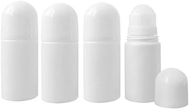 Gowxs 2 Pcs White Empty Refillable Roll On Bottles Roller Cosmetic Container,Roller Bottles,Beauty and Personal Care,Refillable Containers,Easy to Use and Store Small in Size (30ml) - Image 3