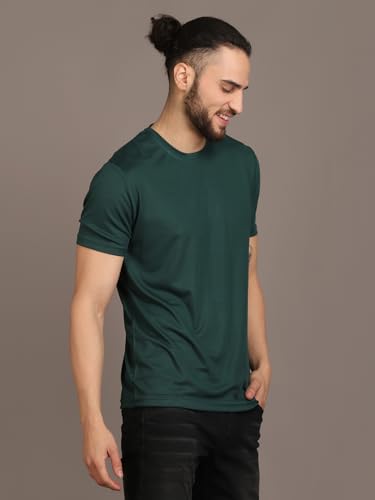 Image of INKKR Men's Solid Round Neck Multicolor T-Shirt (Pack of 3)