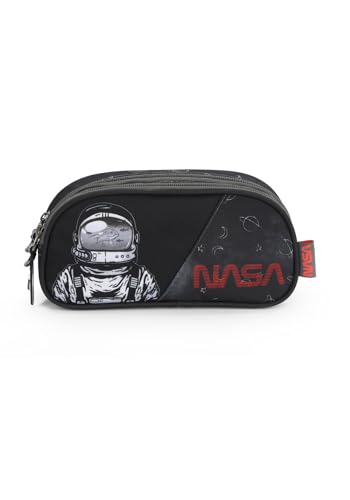 Estojo Duplo Nasa Astronauta Preto - Luxcel