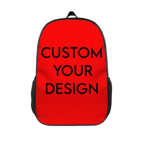 Custom Backpack For Child Large-capacity Casual Travel Laptop Bag Design Text Photo Personalized Backpack for Boy Girl Red