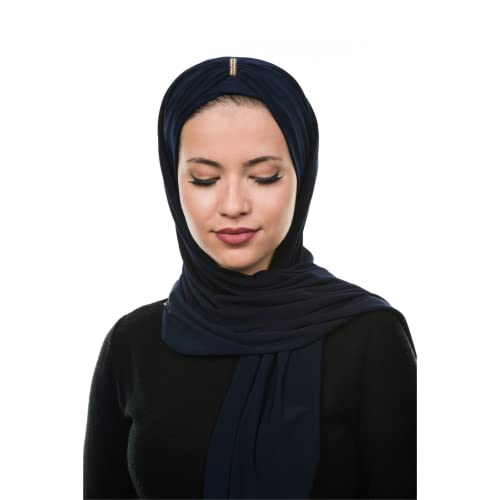 SUFIRIT Jeweled Turbans for Women Blue-Hijab Undercap-Hijab Underscarf-Hijab Cap-Instant Hijab-Jersey Hijab-Sleep Bonnet-Hair Bonnet-Hijab Scarfs for Women-African Head Wraps for Women Muslim