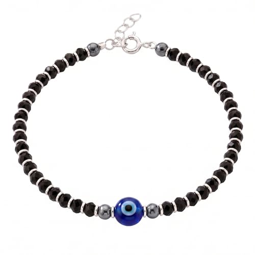Image of Evil Eye Bracelet for Women | Pure 925 Sterling Silver Women Nazariya Bracelet | Stylish, Trendy, Adjustable & Comfortable for Everyday Wear | Gift for Girlfriend & Wife