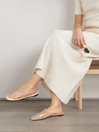 Women's Red Jelly Mesh Slides, Comfortable Flat Slip On Sandals, Casual Summer Beach Slippers4