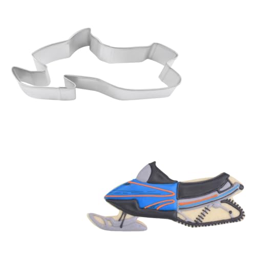 R&M Snowmobile 5" Cookie Cutter – Winter & Snow Sports Baking Tool for Cookies, Fondant & Crafts