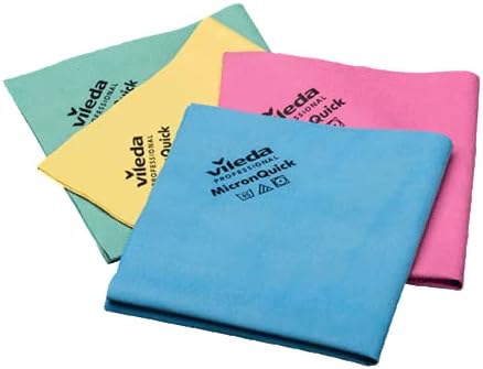 Miniatura 2 de Vileda Toallitas de microfibra profesional MicronQuick - Paquete de 5 paños de limpieza para métodos de preparación previa - Sin pelusa y