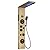 Bathfinesse Brushed Gold Shower Panel LED Rainfall Shower Head, Bathroom Shower Panel Tower System Body Massage 6-Functions Temperature Display Wall Mount, Gold