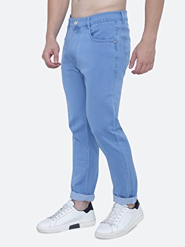 Image of Strechable Denim Regular Fit Mid Waist Light Weight Soft Feel Stretchable Denim Jeans Pant for Men