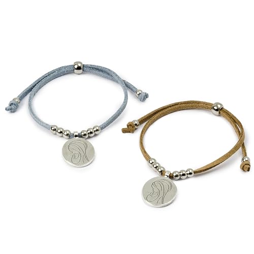 Mopec K1 Pack de 8 Pulseras Medalla Virgen María 2 Colores Surtid...