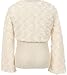 Big Girls Cute Fluffy Chenille Fur Flower Girls Bolero Jacket Coat (10GG7) Ivory 12