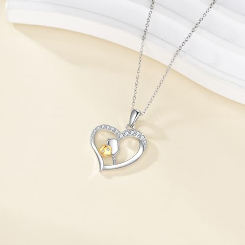 YAFEINI Pickleball Necklace 925 Sterling Sliver Pickleball Paddle and Ball Pendant Necklace Pickleball Jewelry for Women Pickleball Lovers Gifts3