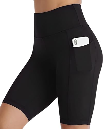 Image of Cycling Shorts for Women | High Waist Activewear Shorts | Knee Length Shorts | Workout Shorts for Women | Yoga Shorts