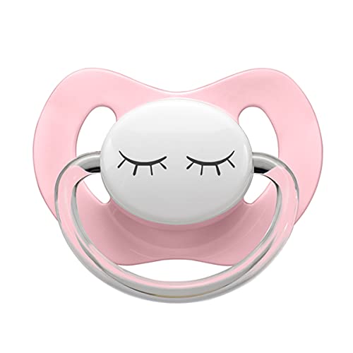 Pacifier Soft Silicone Dummy Pacifier for Babies 0-6 Months, Baby Pacifiers, Best Pacifier for Breastfed Babies, Teat, Orthodontic Nipple, BPA-Free Silicone Binkies, 1-Count, Sleepy Eyes