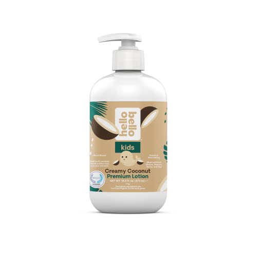 Image of Hello Bello Creamy Coconut Premium Lotion | Vegan and Cruelty Free Moisturizing, Dermatologist-Tested & Hypoallergenic for Sensitive Skin, Nourishing & Non-Greasy for Babies & Kids | 16 Fl Oz