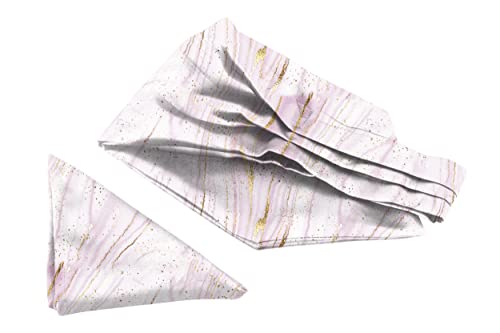 Image of BLACKSMITH Jacquard Microfiber Neckwear Ascot and Matching Pocket Square Set for Men