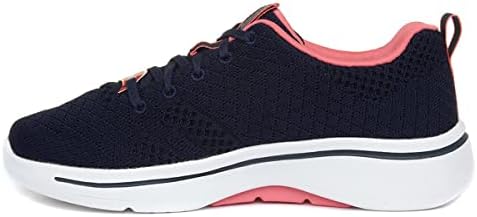Skechers Women's Go Walk Arch Fit-Unify Sneaker, Navy/Coral, 7 | Image 3