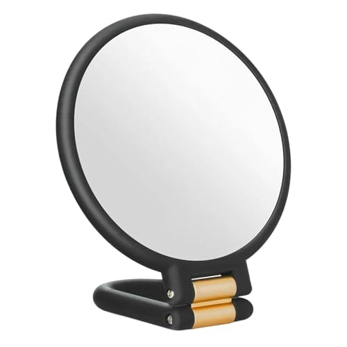 Espejo portátil para mujer plegable ajustable doble cara – Espejo de aumento pequeño para maquillaje – para viajes de negocios dormitorio apartamento dormitorio baño mujeres señoras madre pequeña am