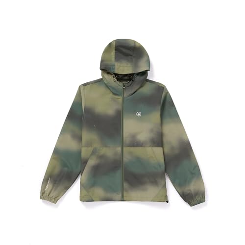 Image of Volcom Men's Wavern Water-resistant Windbreaker Jacket - Zip-up With Adjustable Hood