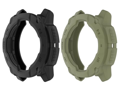 SHEAWA for GarminK[~ Instinct 3 50mm P[X Jo[ 2Zbg یP[X TPUS یJo[ ϏՌ ANZT[ (ubN+A[~[O[)