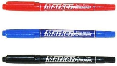 Well Made Tools Permanent Marker, Double Side, Thin-Extra Thin Point, CD Marker, Pack of 5, Blue