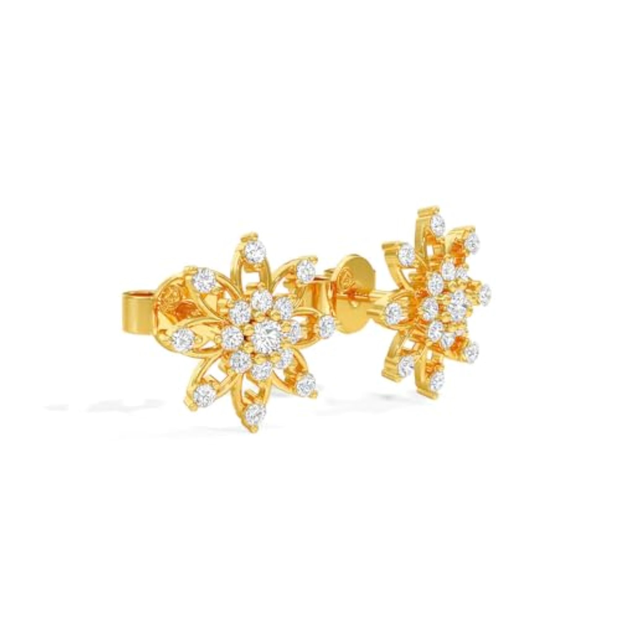 Women's 925 Sterling Silver Gold & Rose Gold Plated Ethereal Bloom Earrings