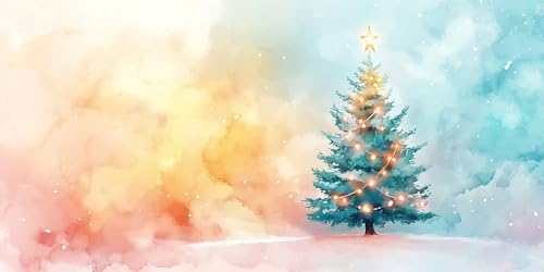 Pintar por Numeros Adultos Árbol De Navidad Pintar por Numeros Arte DIY Manualidades Adultos Lienzos Para Pintar Kit con 3 Pinceles Pigmento Acrílico, Room Home Decor 40X80CM, Regalos Originales