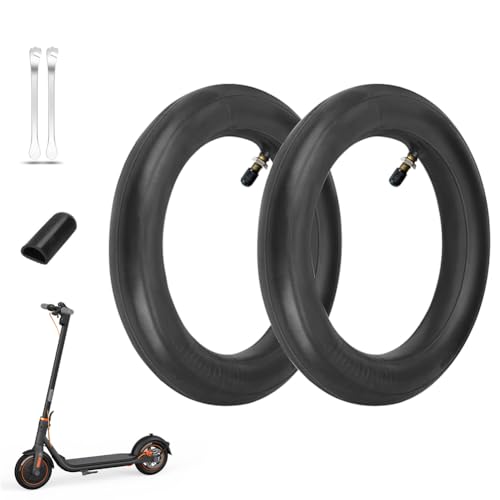 YHTSPORT Cámaras de Aire 10 Pulgadas, 10x2 Cámara Reforzada para Rueda de Patinete Eléctrico, Repuesto para Neumático con Válvula Recta, Cámaras de Aire para Xiaomi M365 1S Pro Pro2