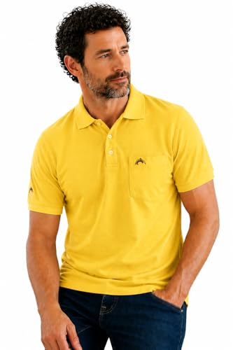 Image of Men Regular fit Polo Neck Front Pocket ||Pocket Embroidery Casual Wear||Half Sleeve Side on Sleeve Embroidery|| Button Closer t Shirt for Men