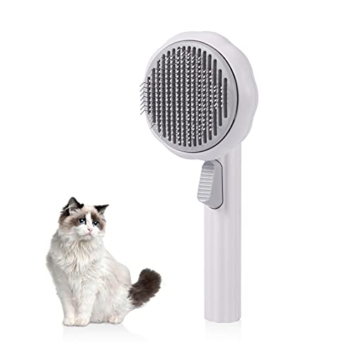 OmeHoin Cepillo de gato para perros para aseo y removedor de pelo, cepillo de aseo para mascotas que elimina el pelo suelto y los enredos, cepillo de peine para mascotas con pelo largo o corto Cover