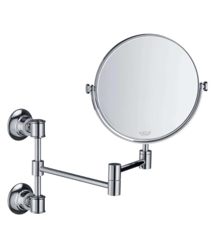 AXOR Hansgrohe 42090820 Montreux Shaving Mirror, Pull Out, Brushed Nickel