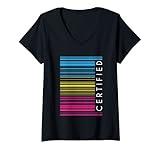 Photo Gallery donna certificato pansexual flag pan codice a barre lgbtq gay orgoglio amore maglietta con collo a v Photo Gallery donna certificato pansexual flag pan codice a barre lgbtq gay orgoglio amore maglietta con collo a v