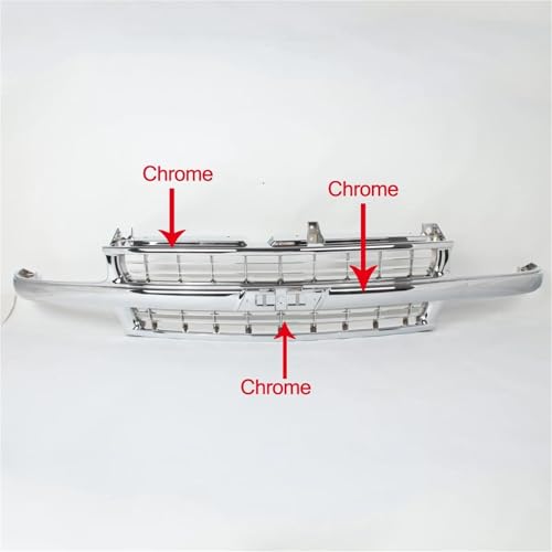 Grille avant chromée pour Chevy Silverado 2000-2006 calandre de pare-chocs - 6