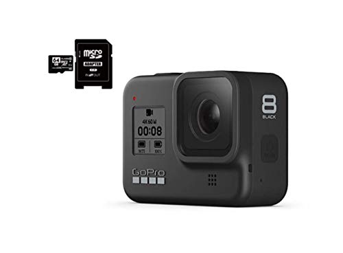 GoPro HERO8 Black ゴープロ ヒーロー8 ブラック ウェアラブル アクション カメラ CHDHX-801 ＋ マイクロ SD カード 64GB セット [並行輸入品]