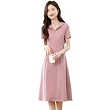 Flattering A-line silhouette naturally skims the body for effortless elegance, featuring a versatile knee-length cut suitable for both office and casual occasions. Crafted in breathable fabric with adjustable waist tie for personalized fit. Thoughtfu...