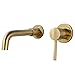 Produktbild HYLH Bad Wasserhahn Unterputz Wasserhahn Luxuriöse Goldene Messing Spüle Mischbatterie Loch Waschtischmischer Bad Wasserhahn 360 ° Schwenkbar Wandbehang Typ Einhebelmischbatterie