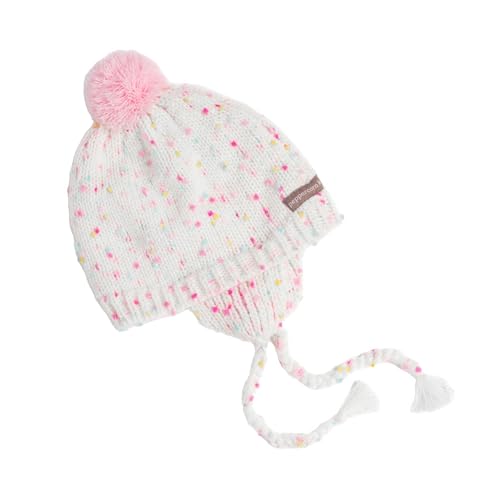 White Earflap Knit Beanie Hat Mittens Set for Kids2