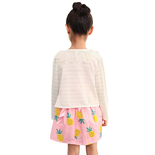 Girls Knit Cardigan Shrug Ruffle Cropped Long Sleeve Sweater Dressy Bolero Jacket4