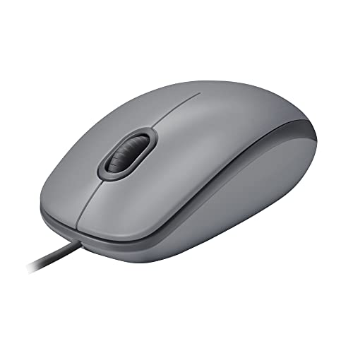 Mouse De Computadora, Personal Computer Logitech M110 Silent, Mouse óptico con Cable, Confortable Mouse ambidiestro de tamaño Normal para computadora con Click Discreto para Laptop, Notebook, PC y...