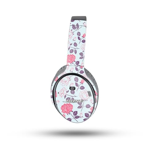Image of MightySkins Glossy Glitter Skin Compatible with Bose QuietComfort 35 II Headphones - Vintage Floral | Protective, Durable High-Gloss Glitter Finish | Easy to Apply