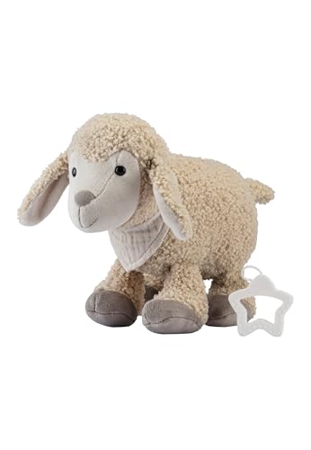 Sterntaler Spieluhr L Schaf Flocke - Kuscheltier waschbar mit herausnehmbarer Spieluhr, Schlaf Kindchen Schlaf - Einschlafhilfe, wirkt beruhigend zuhause & unterwegs, Sandfarben